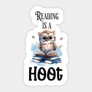 Reading is a hoot! Sticker